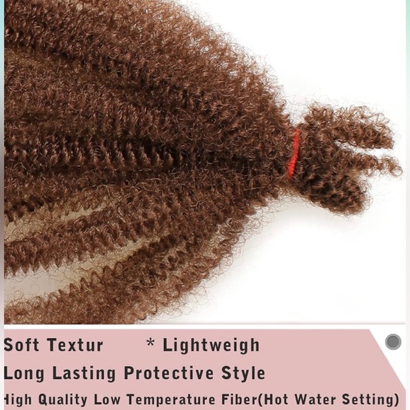 16” Soft Afro Twist Braiding Hair Long Spring Twist Faux Locs Crochet6 Packs #30 - Picture 3 of 9